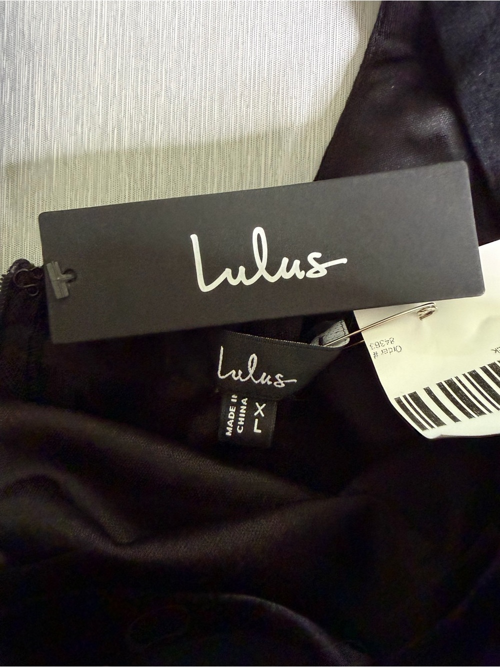 Lulus Luxe Possibilities Black Velvet Pearl Mini Dress Size XL NWT - Picture 6 of 12